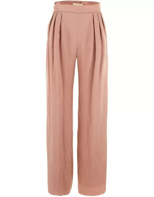 Max Mara Uncino Satin Trousers With Pleat