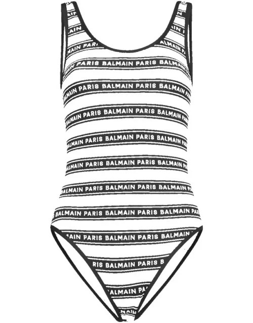 Balmain One-piece Logo Swimsuit