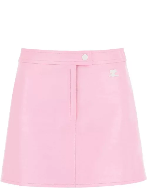 Courrèges Coated Cotton Mini Skirt
