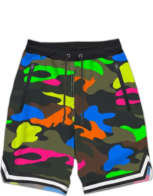 MC2 Saint Barth Camouflage Fluo Multicolor Swim Shorts Surf Style