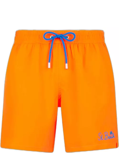 MC2 Saint Barth Man Fluo Orange Comfort Swim Short