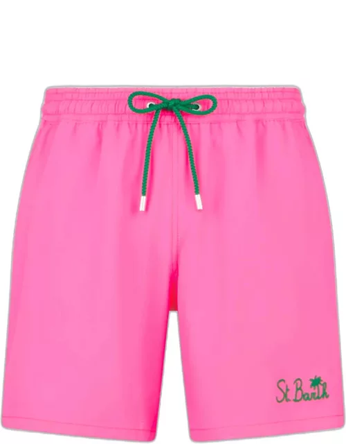 MC2 Saint Barth Man Fluo Pink Comfort Swim Short