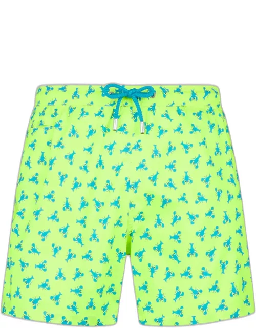 MC2 Saint Barth Man Light Fabric Comfort Swim Shorts With Lobster Print