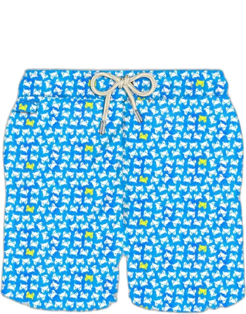 MC2 Saint Barth Man Light Fabric Swim Shorts With Crabs Print