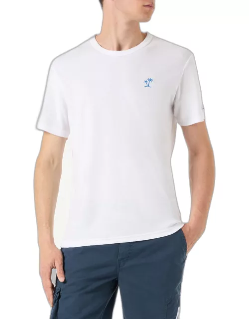 MC2 Saint Barth Man Terry White T-shirt With Pocket