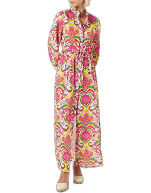 MC2 Saint Barth Woman Beach Dress With Ikat Print