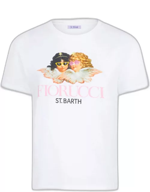 MC2 Saint Barth Woman Cotton T-shirt With Fiorucci Print Fiorucci Special Edition