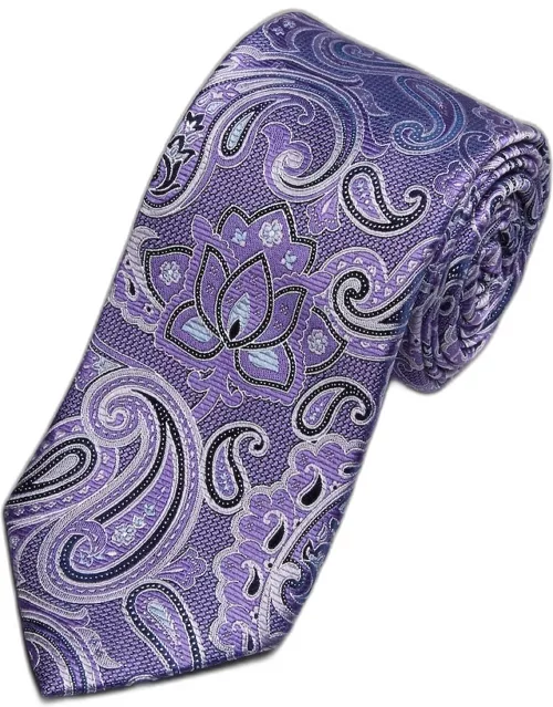 JoS. A. Bank Men's Reserve Collection Lotus Paisley Tie, Purple, One