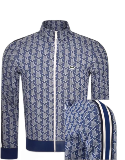 Lacoste Full Zip Sweatshirt Blue