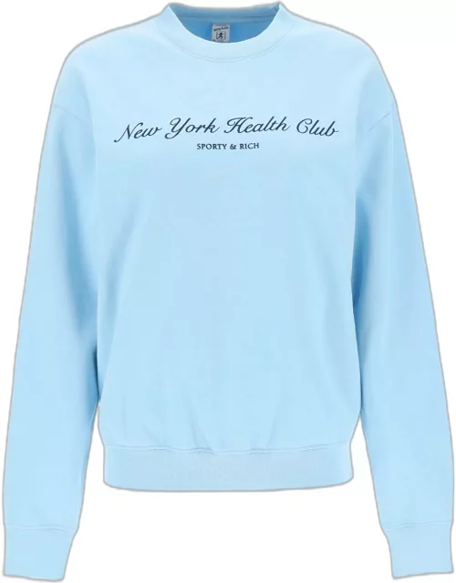 SPORTY & RICH 'NY Health Club' flocked sweatshirt