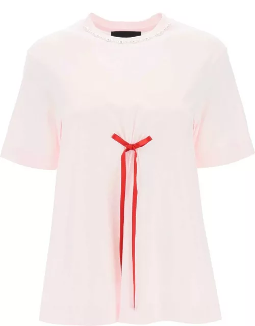SIMONE ROCHA a-line t-shirt with bow detai
