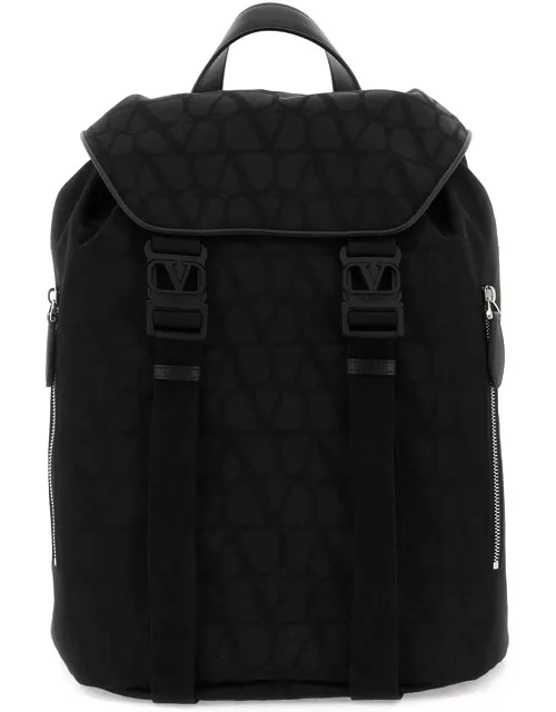 VALENTINO GARAVANI black iconographe backpack