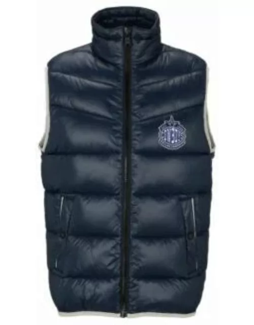 BOSS x NFL water-repellent padded gilet with collaborative branding- Cowboys Men's Casual Jacket
