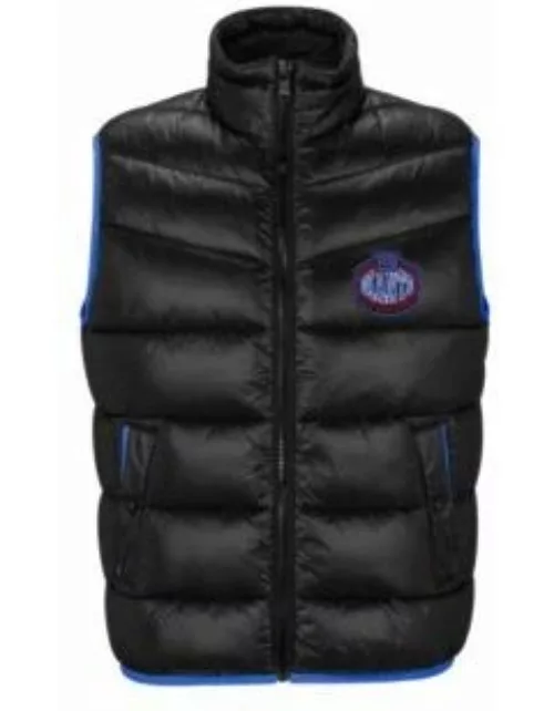 BOSS x NFL water-repellent padded gilet with collaborative branding- Giants Men's Casual Jacket
