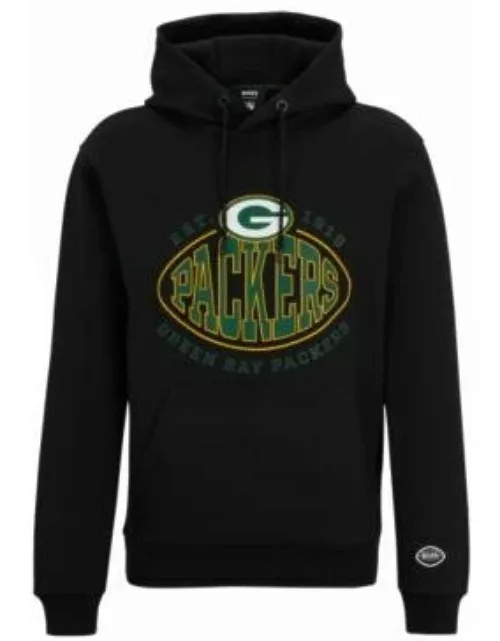 BOSS x NFL cotton-blend hoodie with collaborative branding- Packers Men's Tracksuit