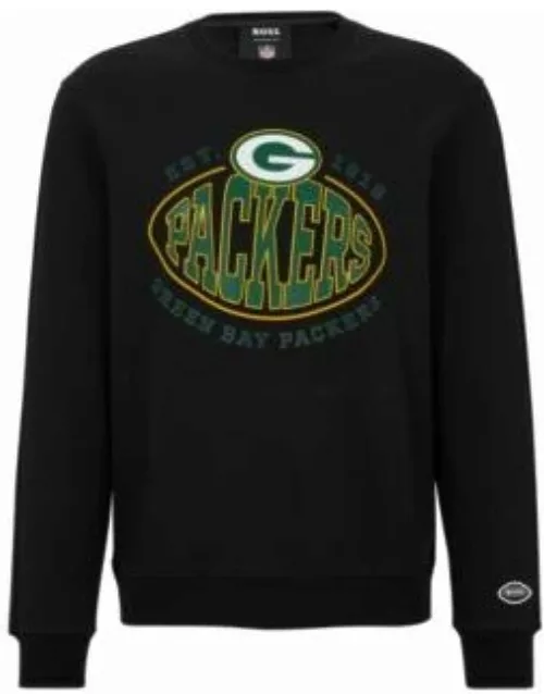 BOSS x NFL cotton-blend sweatshirt with collaborative branding- Packers Men's Tracksuit