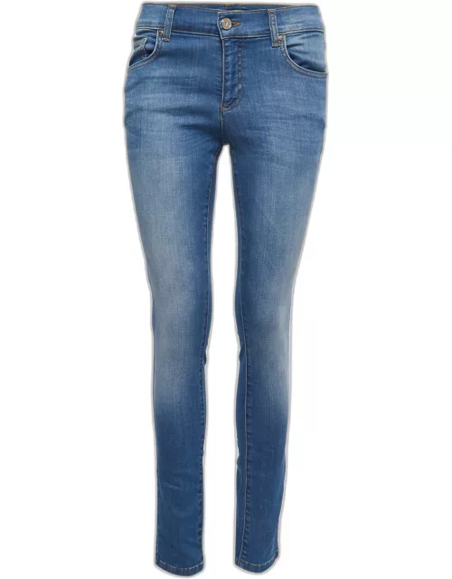 Versace Jeans Blue Washed Denim Skinny Jeans S Waist 28"