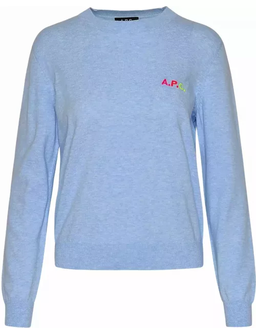 A.P.C. True Light Blue Cotton Sweater