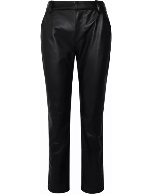 Ferrari Black Leather Pant