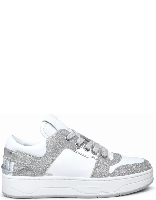 Jimmy Choo Cashmere White Leather Sneaker