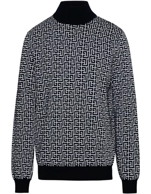 Balmain Two-tone Wool Blend Sweater