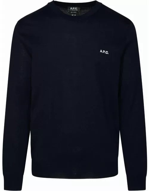 A.P.C. Blue Wool Blend Axel Sweater