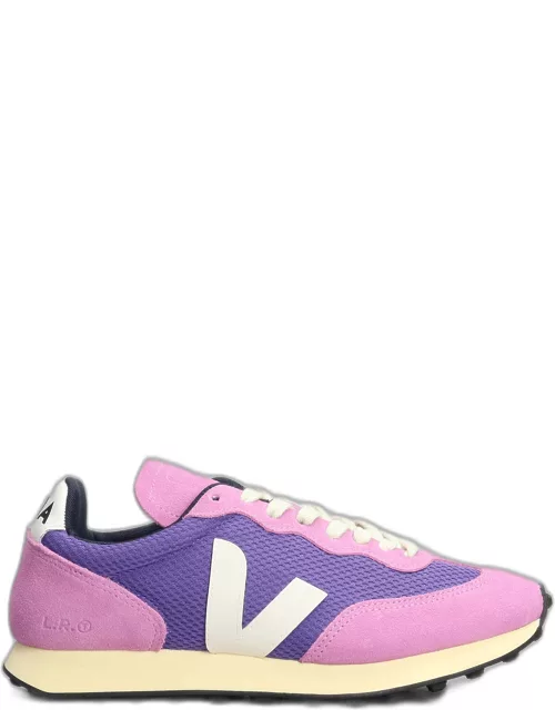 Veja Rio Branco Sneakers In Rose-pink Suede And Fabric