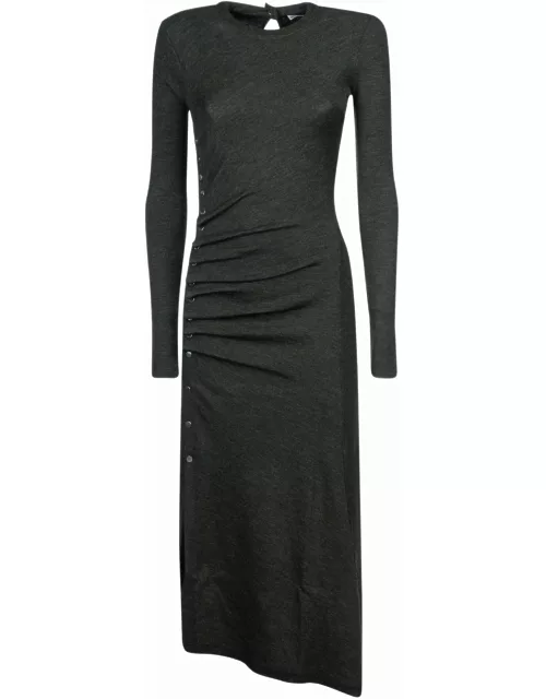 Paco Rabanne Asymmetric Button Sided Longsleeved Dres