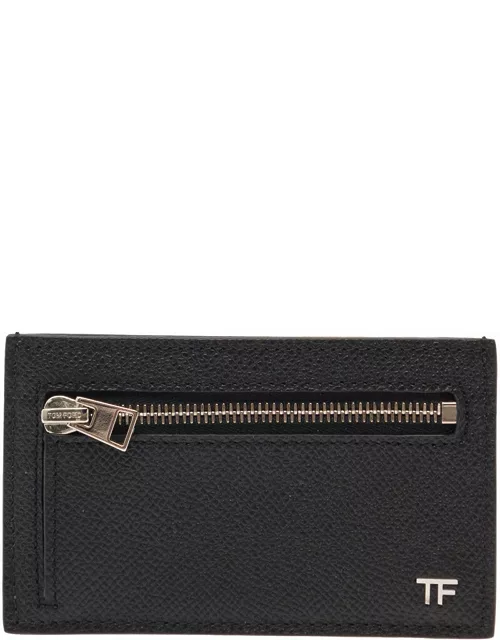 Tom Ford Zip Cardcase Ft Silver