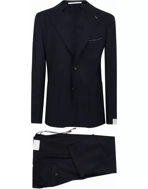 Eleventy Single Breasted Suit Soft Pant Jogger
