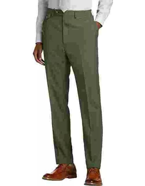 Tayion Men's Classic Fit Suit Separate Pants Olive Green