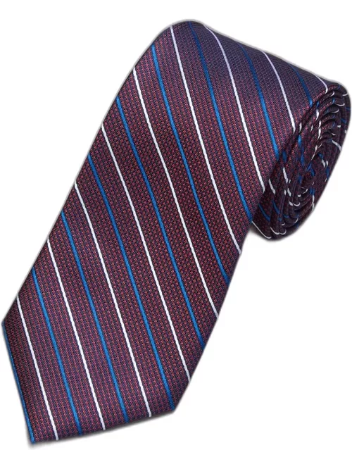 JoS. A. Bank Men's Reserve Collection Pebble Stripe Tie, Burgundy, One