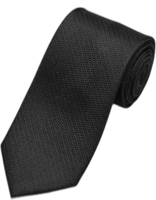 JoS. A. Bank Men's Chevron Stripe Tie - Long, Black, LONG