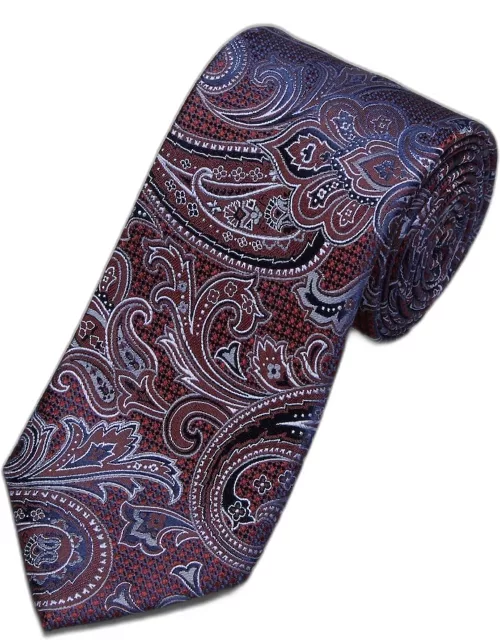 JoS. A. Bank Men's Reserve Collection Paisley Tie - Long, Burgundy, LONG