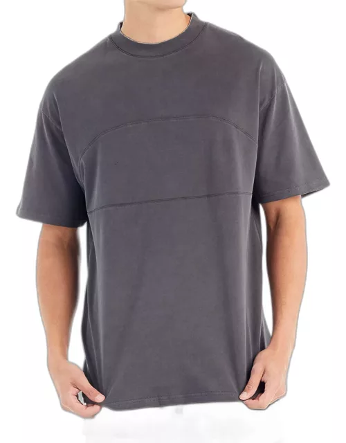 Men's Washed T-Shirt with Center Sea