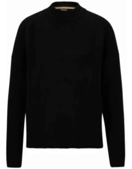 Virgin-wool sweater- Black Women's Sweater