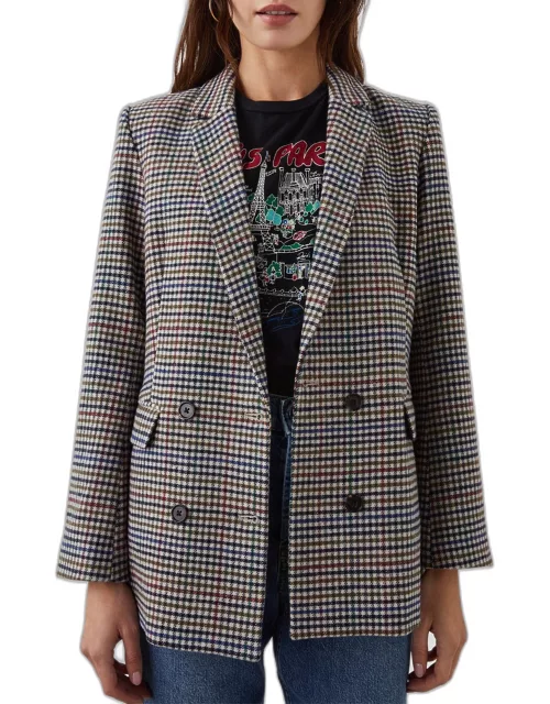 Jac Double-Breasted Plaid Blazer