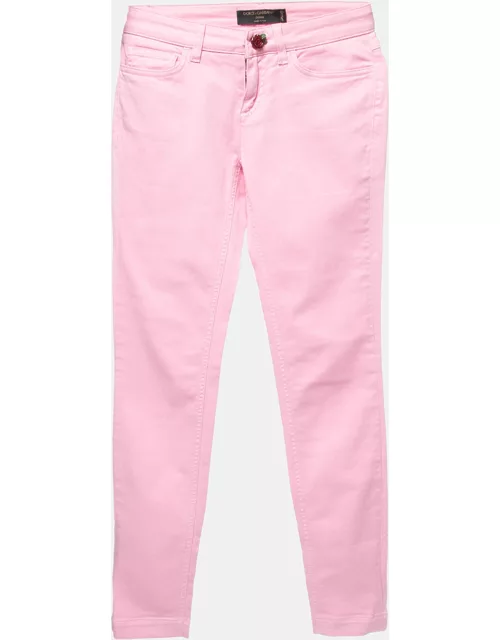 Dolce & Gabbana Pink Denim Pretty Jeans XS Waist 26"