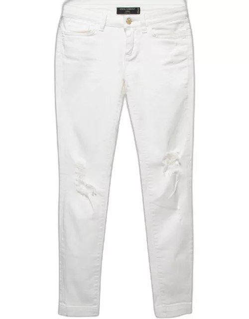 Dolce & Gabbana White Denim Pretty Jeans XS Waist 26"