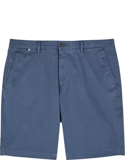 Hugo Boss Stretch-cotton Chino Shorts - Blue