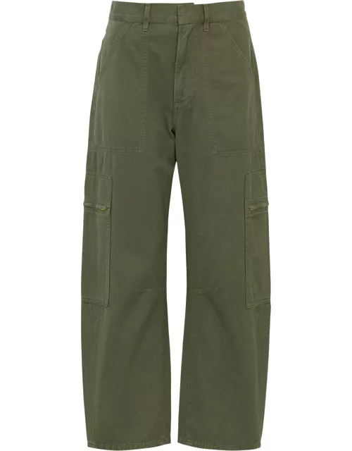 Citizens Of Humanity Marcelle Cotton Cargo Trousers - Dark Green