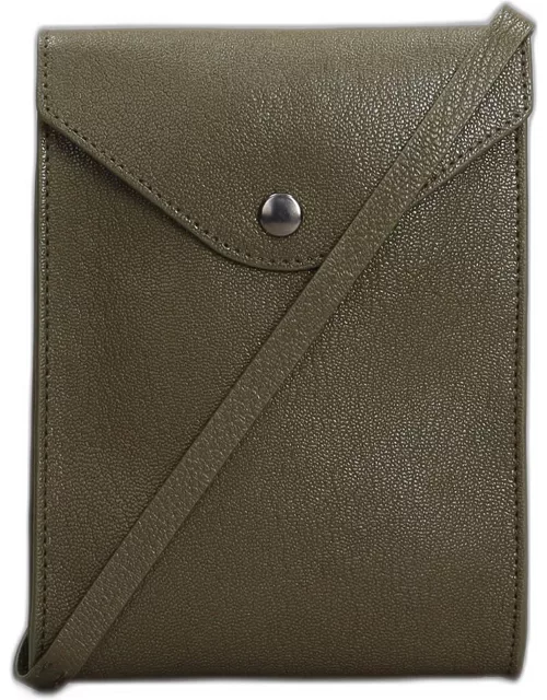 Lemaire Enveloppe With Strap Shoulder Bag In Green Leather