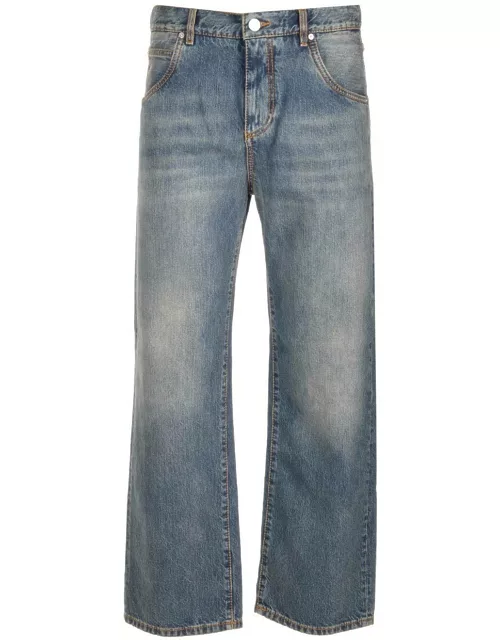 Etro Wide Leg Vintage Effect Jean