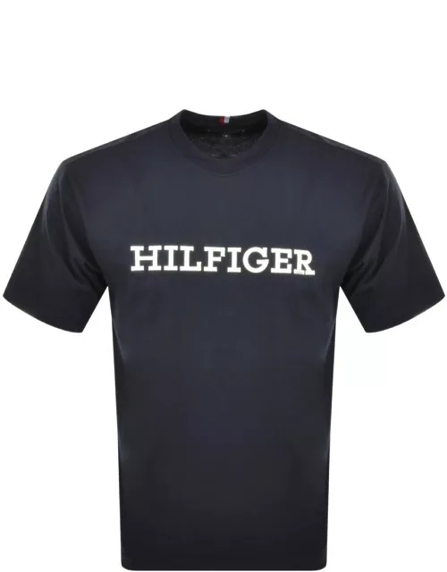 Tommy Hilfiger Monotype Logo T Shirt Navy