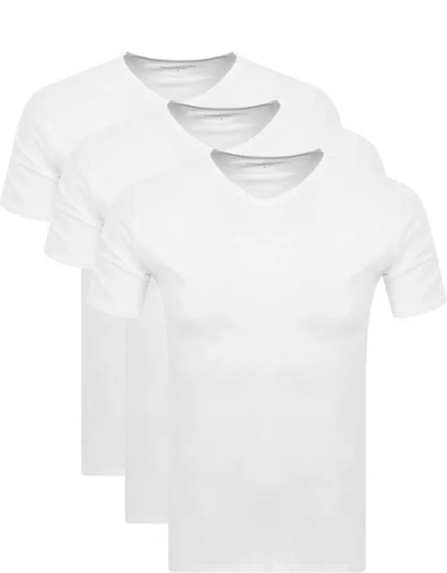 Tommy Hilfiger Triple Pack V Neck T Shirts White