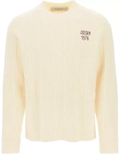 GOLDEN GOOSE sweater with hand-embroidered logo