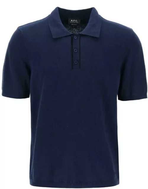 A.P.C. 'Jacky' knitted cotton polo shirt
