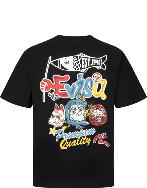 Hyottoko Festival Print Regular Fit T-shirt
