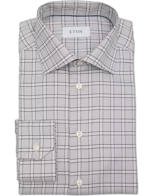 Men's Slim Fit Check-Print Dress Shirt