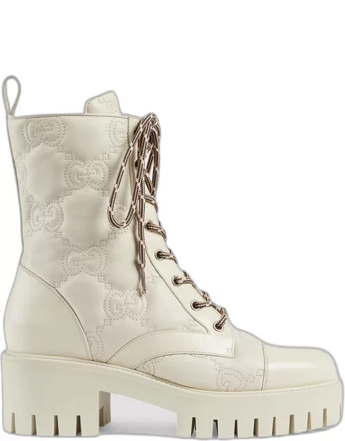 GG Logo Quilted Combat Boot